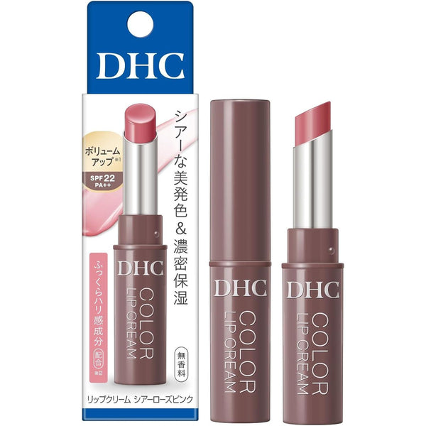 DHC Color Lip Cream Moisturizing Lip Balm Sheer Pink SPF22 0.05 oz