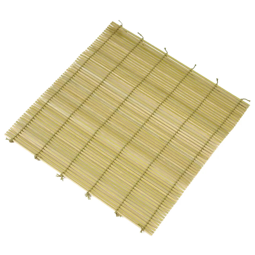 Kiya Natural Polished Bamboo Sushi Rolling Mat 10.6"