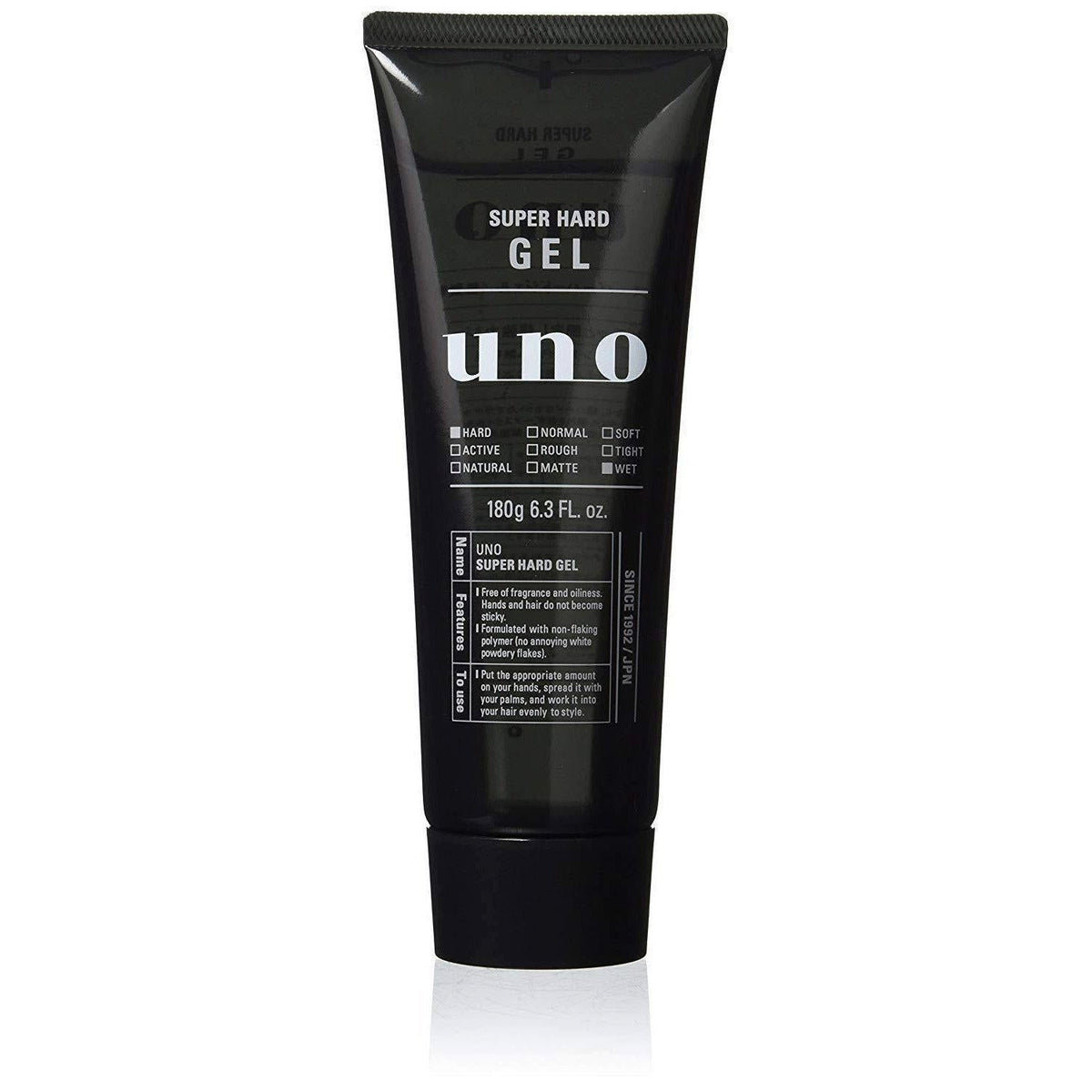 P-1-SHI-UNO-GL-180-Shiseido Uno Super Hard Hair Gel for Men Wet Effect 180g.jpg