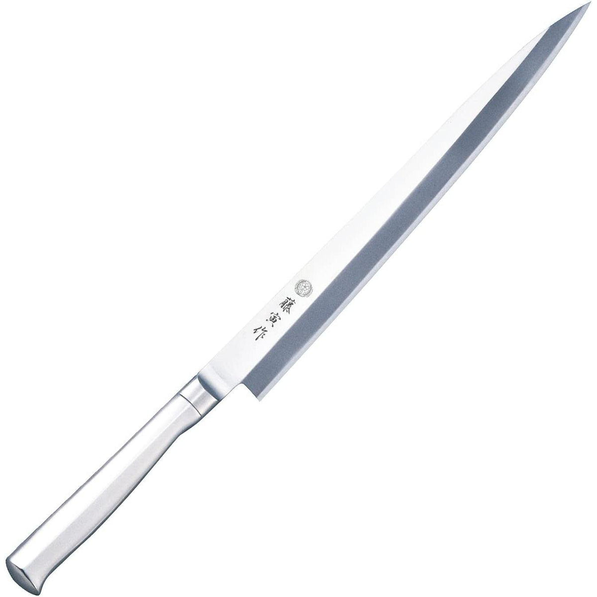 P-1-TJRO-SASKNF-F624-Tojiro Fujitora Molybdenum Vanadium Steel All Metal Yanagiba Knife 300mm FU-624.jpg