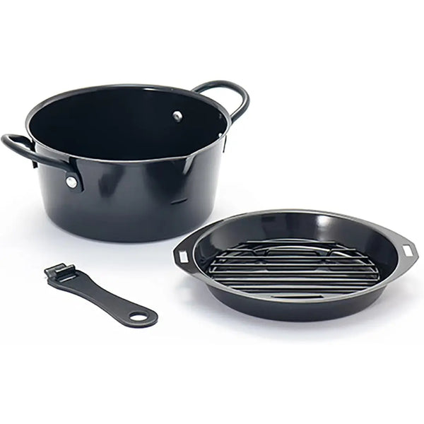 Summit Multipurpose Iron Cooking Pot with Oil Drain Tray 6.3"