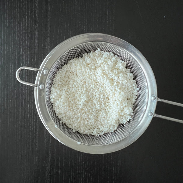 draining the rice