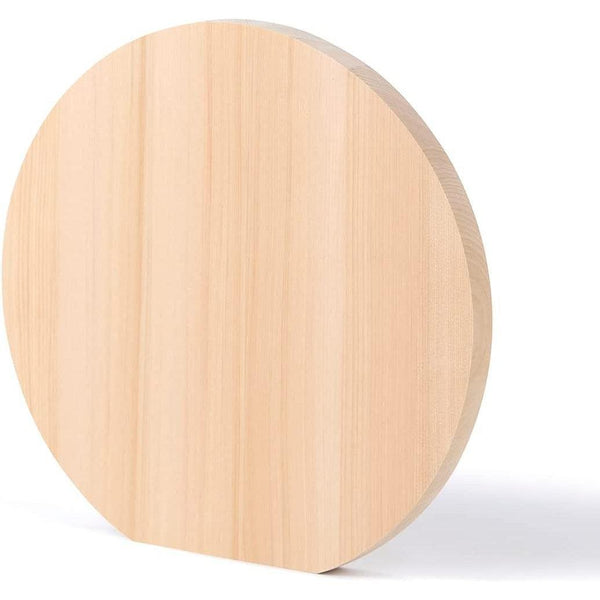 Umezawa Round Hiba Cypress Wood Cutting Board Knife-Friendly