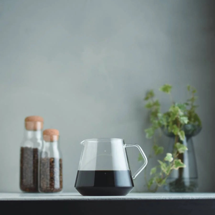 carafe de 600ml pour préparation de café de spécialité avec dripper
