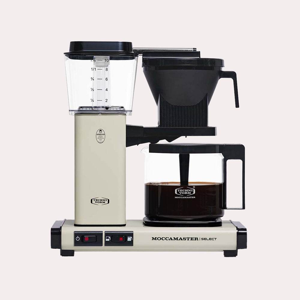 cafetère filtre haut de gamme - moccamaster kbg select off white