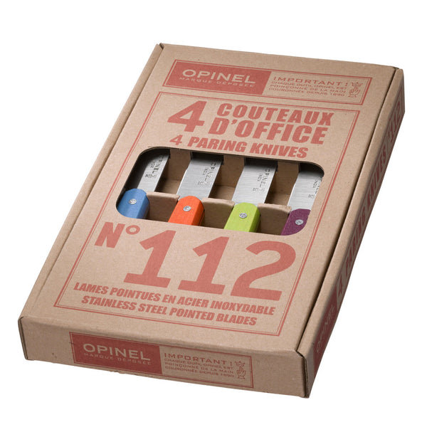 Coffret 4 couteaux office N°112 lame inox 10 cm 4 coloris - Mathon - 2