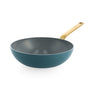 Wok aluminium antiadhésif bleu 28 cm Evolution Green pan - Mathon - 1