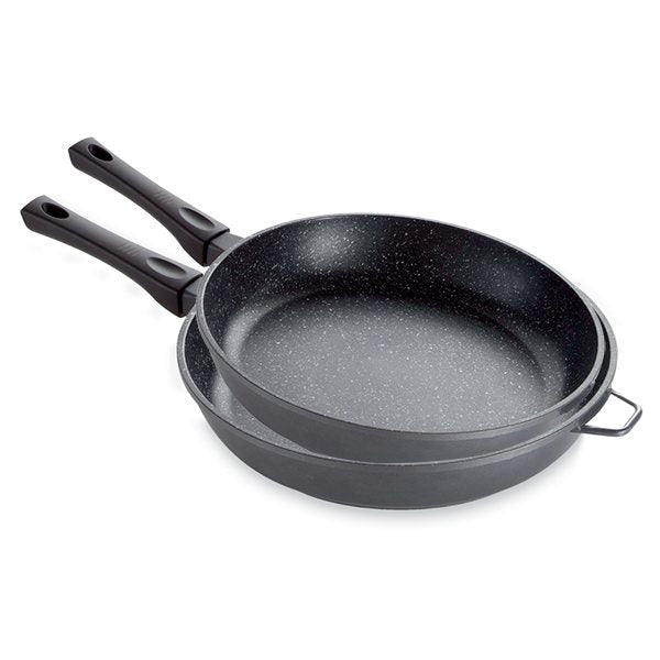 Lot 2 Poêles avec revêtement Dur comme la pierre 28 et 32 cm Mathon - Mathon