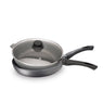 Lot poêle et sauteuse revêtement Dur comme la pierre 28 cm et couvercle en verre Mathon - Mathon - 1