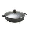 Faitout fonte avec couvercle en verre 36 cm noir Lacor - Mathon - 1