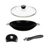Lot poêle Cookway 32cm avec poignée, anse et couvercle Cristel - Mathon - 1