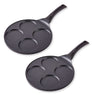 Lot de 2 poêles 4 blinis ou pancakes à induction 26,5 cm Mathon - Mathon