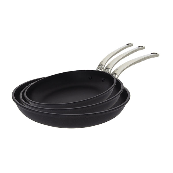 Lot de 3 poêles anti-adhérentes 20, 24 et 28 cm Choc Extrême De Buyer - Mathon - 1