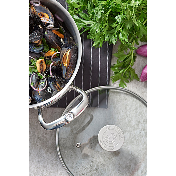 Couvercle en verre cerclé inox 18 cm De Buyer - Mathon - 2