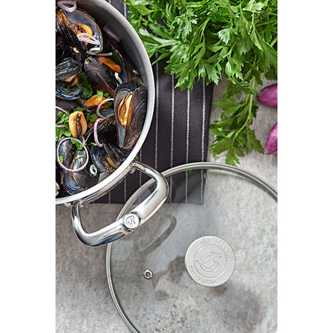 Couvercle en verre cerclé inox 18 cm De Buyer - Mathon - 2