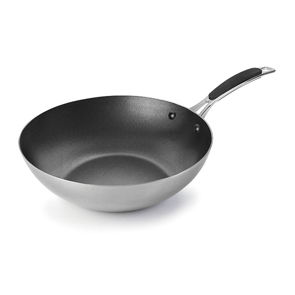 Wok inox anti adhérent Trimetal 28 cm Lacor - Mathon