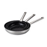 Lot de 3 poêles en inox avec revêtement céramique 20, 24 et 28 cm  Kitchenpro - Mathon - 2