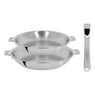 Lot 2 poêles tout inox Casteline 24 et 28 cm et manche amovible Cristel - Mathon - 1