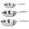 Lot 3 poêles sautoir tout inox Castel