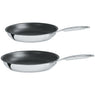 Lot 2 poêles inox antiadhérentes Castel