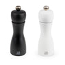 Duo moulins à sel et poivre manuels Tahiti en bois noir et blanc 15 cm Peugeot - Mathon - 1