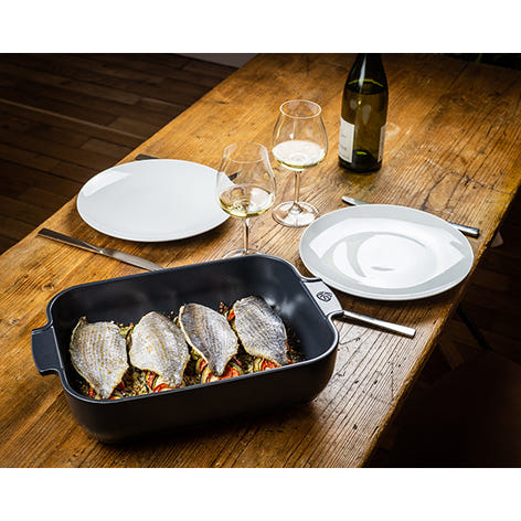 Plat four céramique Appolia rectangulaire ardoise 40 cm Peugeot - Mathon - 2