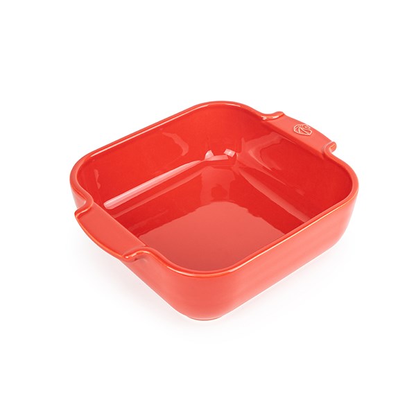 Plat à four céramique Appolia carré rouge 21 cm Peugeot - Mathon - 1