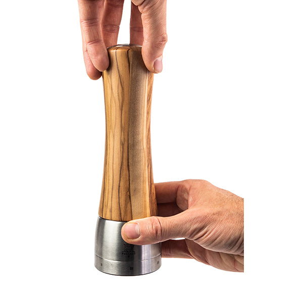 Moulin à sel Madras 21 cm en inox et bois d
