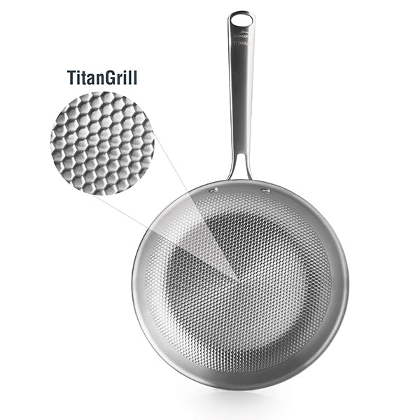 Lot 3 poêles Titanium 20, 24 et 28 cm Lacor - Mathon - 2