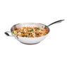 Lot wok tout inox et couvercle verre 30 cm Excell
