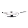 Lot poêle tout inox et couvercle verre 32 cm Excell