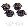 Lot de 2 marmites à moules 18 cm et tubes de 20 lingettes magiques - Mathon - 1