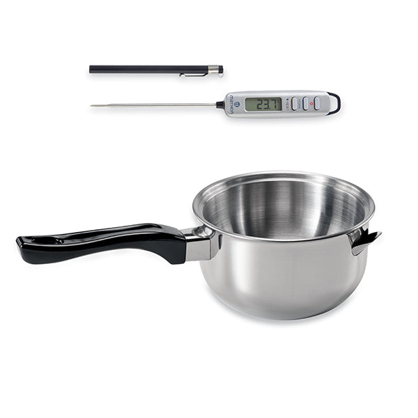 Lot casserole bain-marie inox et thermomètre digital de cuisine à sonde Mathon - Mathon - 1