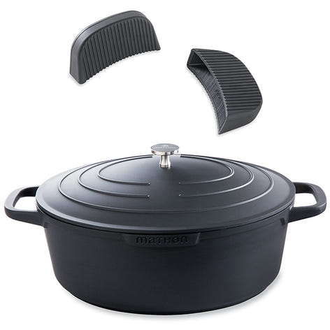 Lot grande cocotte légère ovale en fonte d