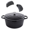 Lot cocotte légère ronde en fonte d