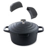 Lot cocotte légère ronde en fonte d