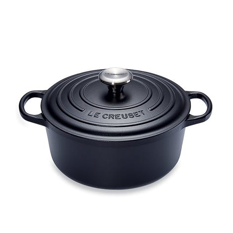 Cocotte fonte rond 24 cm noir Le Creuset - Mathon - 1