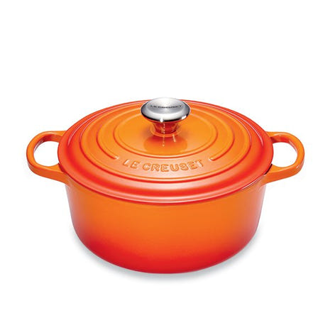 Cocotte fonte rond  24 cm volcanique Le Creuset - Mathon - 1