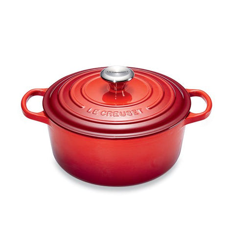 Cocotte fonte rond 26 cm cerise Le Creuset - Mathon - 1