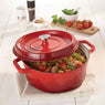 Cocotte en fonte ronde 24 cm 3,7 L rouge Mathon - Mathon - 2