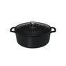 Cocotte ronde en fonte émaillée 24 cm noir mat Chasseur - Mathon - 1