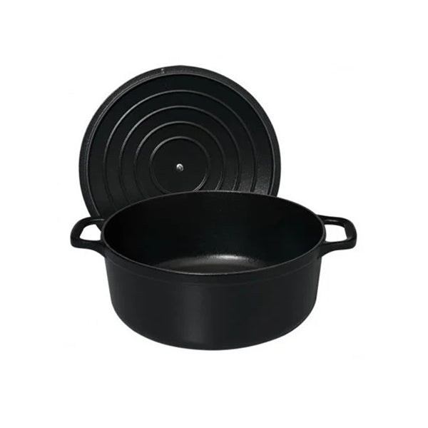 Cocotte ronde en fonte émaillée 28 cm noir mat Chasseur - Mathon - 3