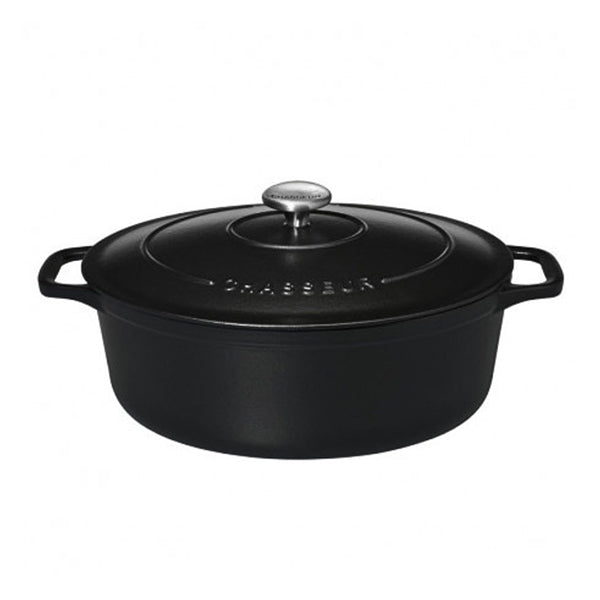 Cocotte ovale en fonte émaillée 33 cm noir mat Chasseur - Mathon - 1