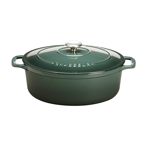 Cocotte ovale en fonte émaillée 29 cm vert mélèze Chasseur - Mathon - 1