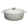 Cocotte ovale en fonte émaillée 33 cm blanc macadamia Chasseur - Mathon - 1