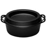 Cocotte fonte ovale Doufeu 32 cm 7,2 L noir mat Le Creuset - Mathon - 1