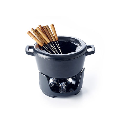 Service à fondue en fonte émaillée 8 personnes Nori 2 L noir Beka - Mathon - 1