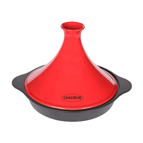 Tajine en fonte 24 cm rouge Chasseur - Mathon - 1