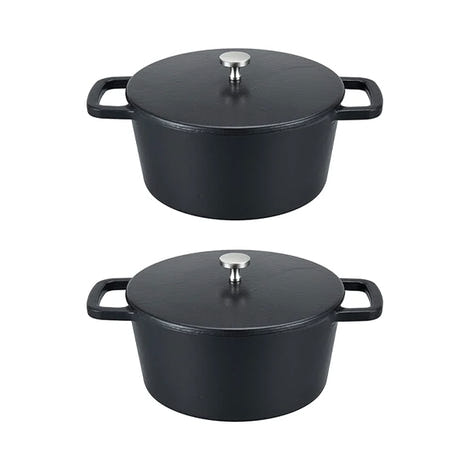 Lot de 2 mini cocottes rondes 10 cm Baumalu - Mathon - 1