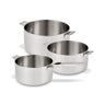 Set 3 casseroles inox Evolution 16, 18 et 20 cm et manche amovible Beka - Mathon - 1